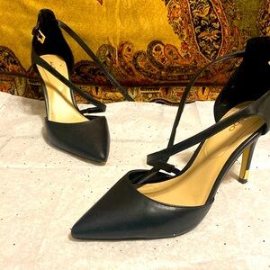 Satin Black Aldo heels